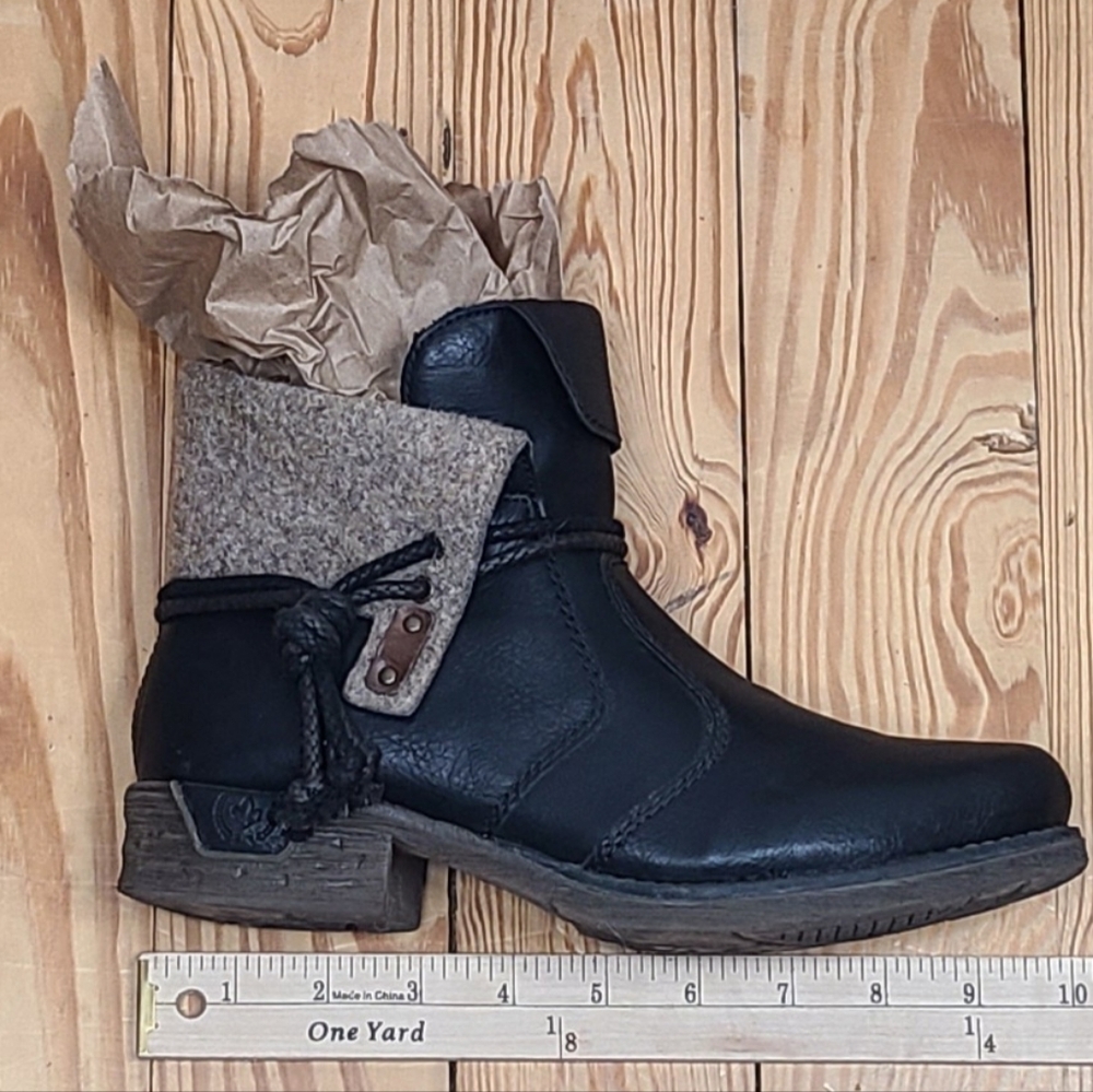 [RIEKER] '79693' Women's Boots, black {size:USA 7.5, EU 38} - Picture 4 of 5